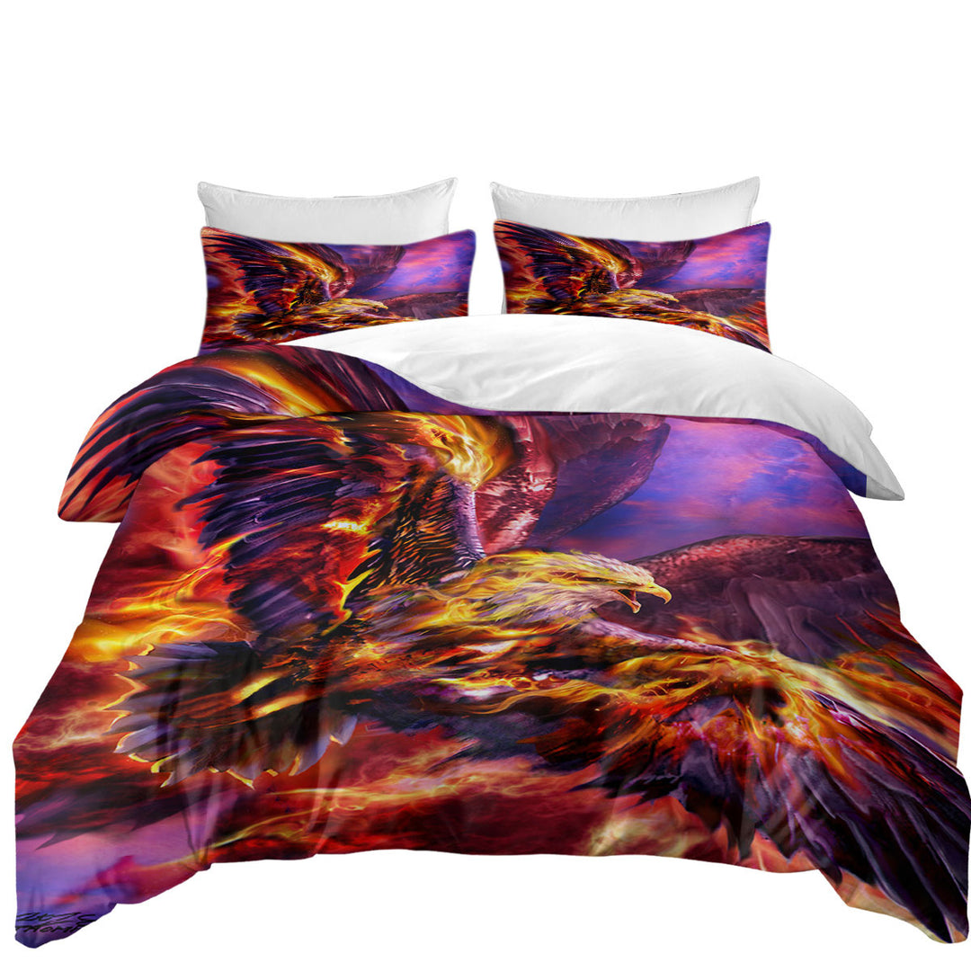 Cool Mythology Bird Phoenix Rising Quilt Cover