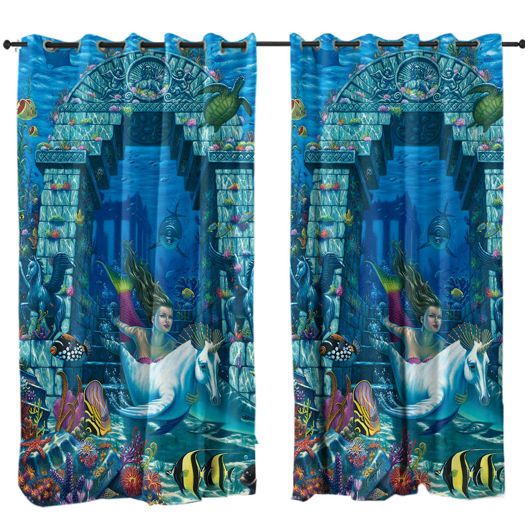 Cool Neptunes Magical Underwater World Curtains for Living Room