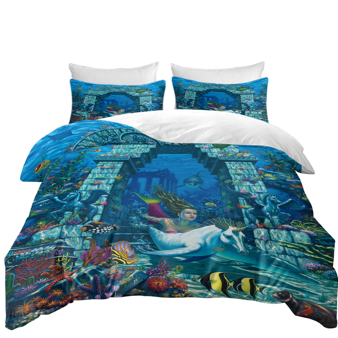 Cool Neptunes Magical Underwater World full Size Duvet Cover