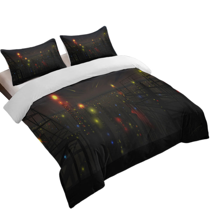 Cool Night at City of Lights Duvet Covers King