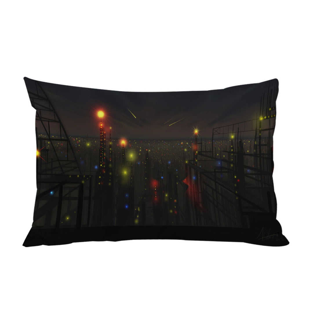 Cool Night at City of Lights Pillow Cases