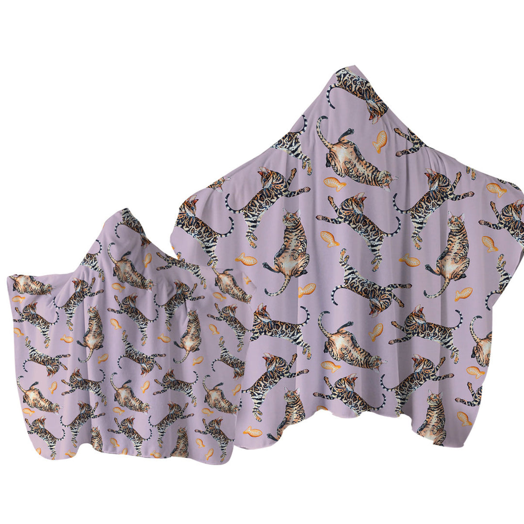 Cool Pattern Tiger Cat Towel Hoodie