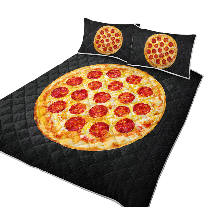 Cool Pepperoni Pizza Quilt