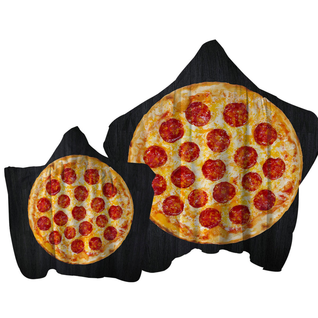 Cool Pepperoni Pizza Towel with Hood