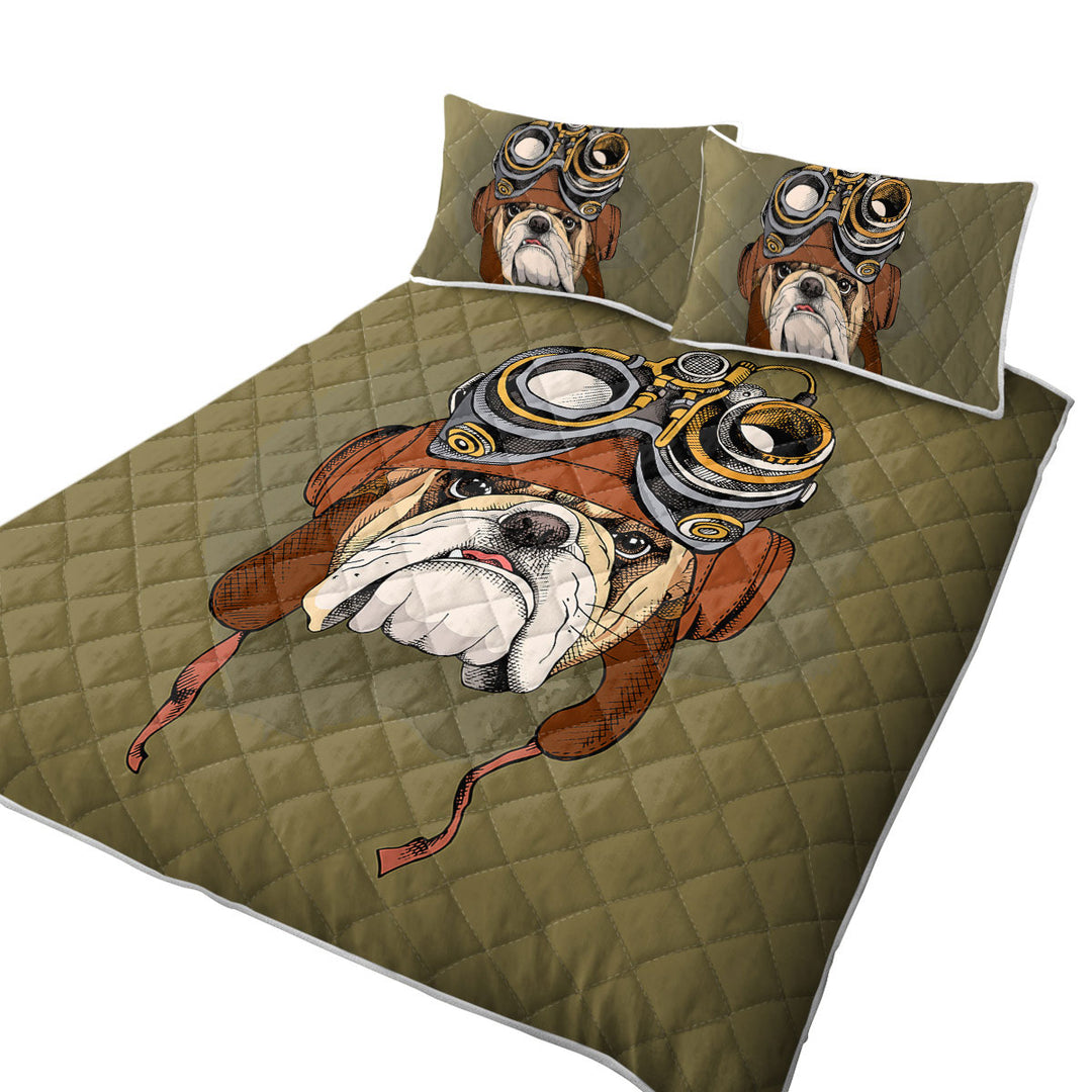 Cool Pilot Bulldog Summer Quilt