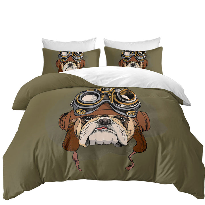 Cool Pilot Bulldog Twin Duvet Covers