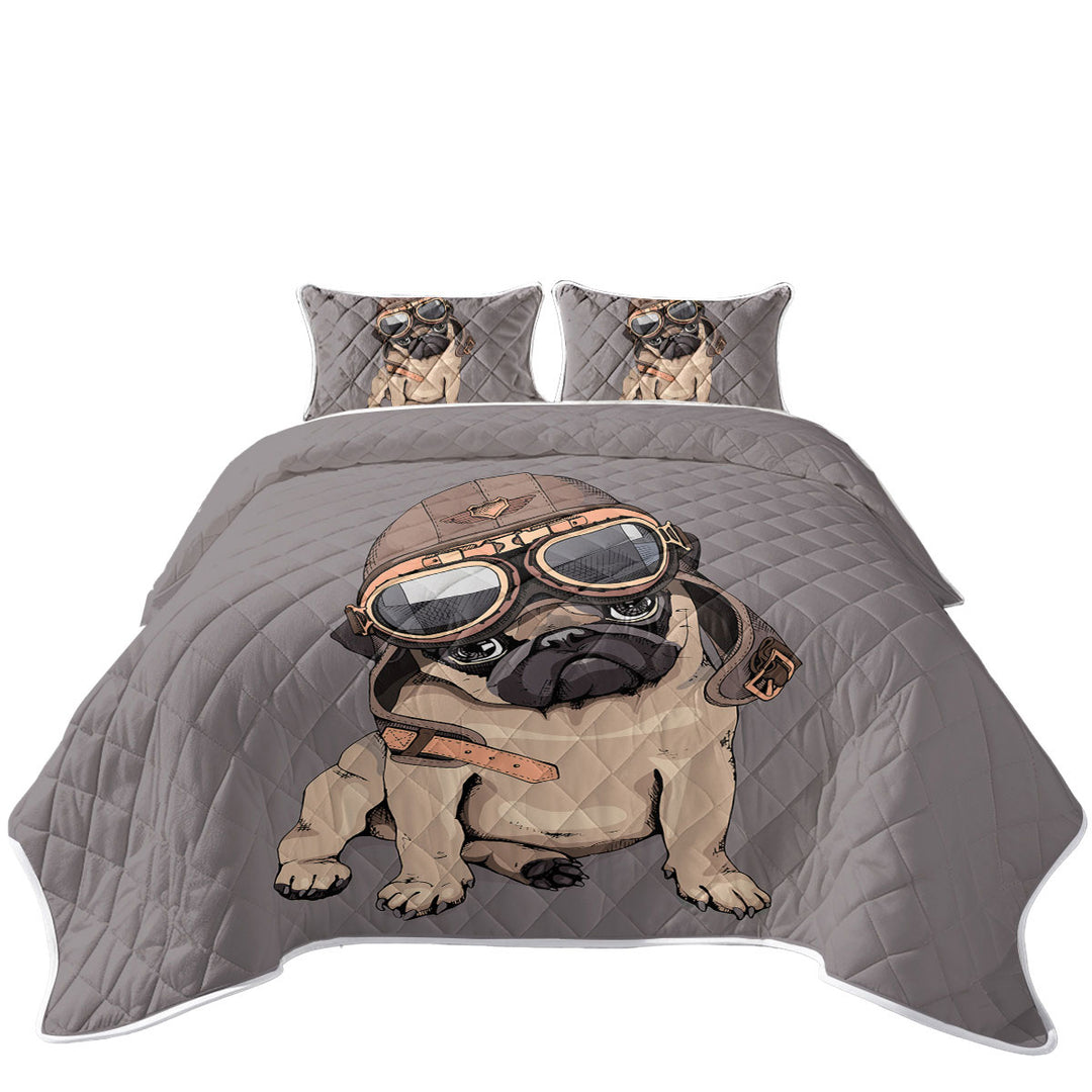 Cool Pilot Pug Quilts for sale