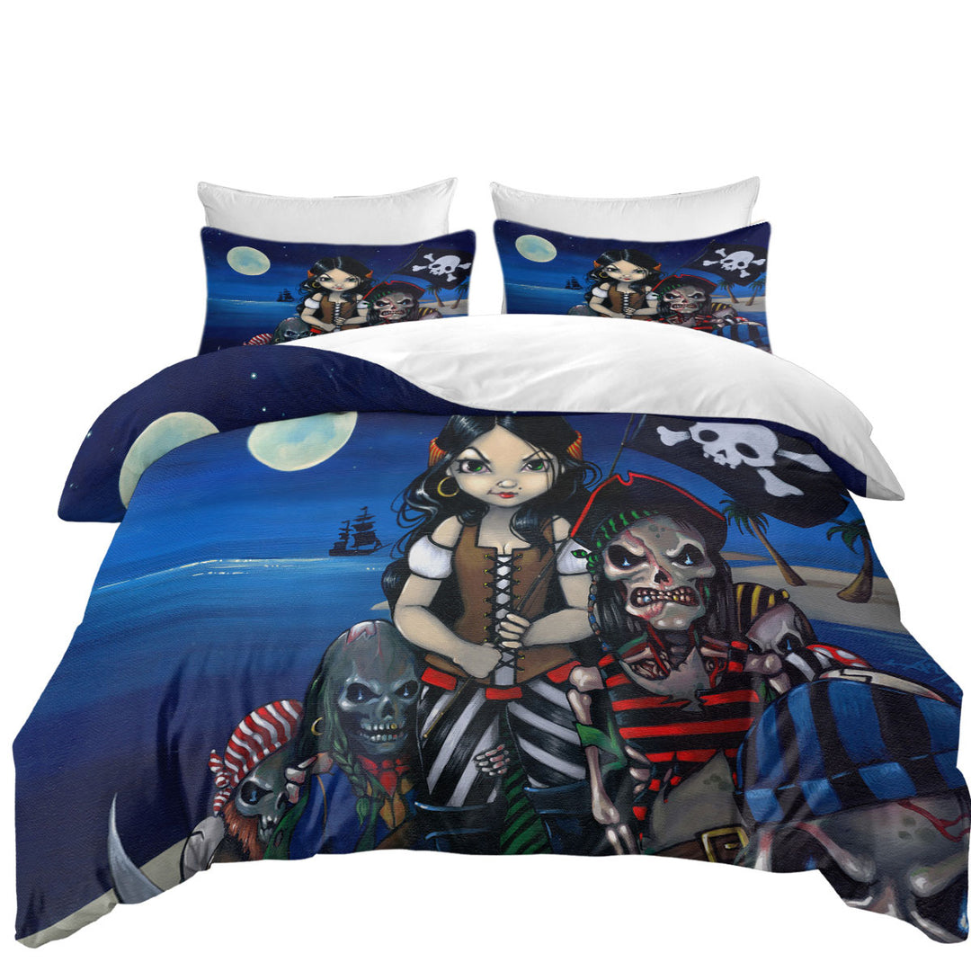 Cool Pirate Art Arrival of the Damned Coverlet