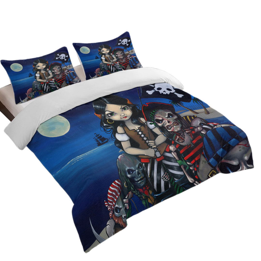 Cool Pirate Art Arrival of the Damned Duvet Covers