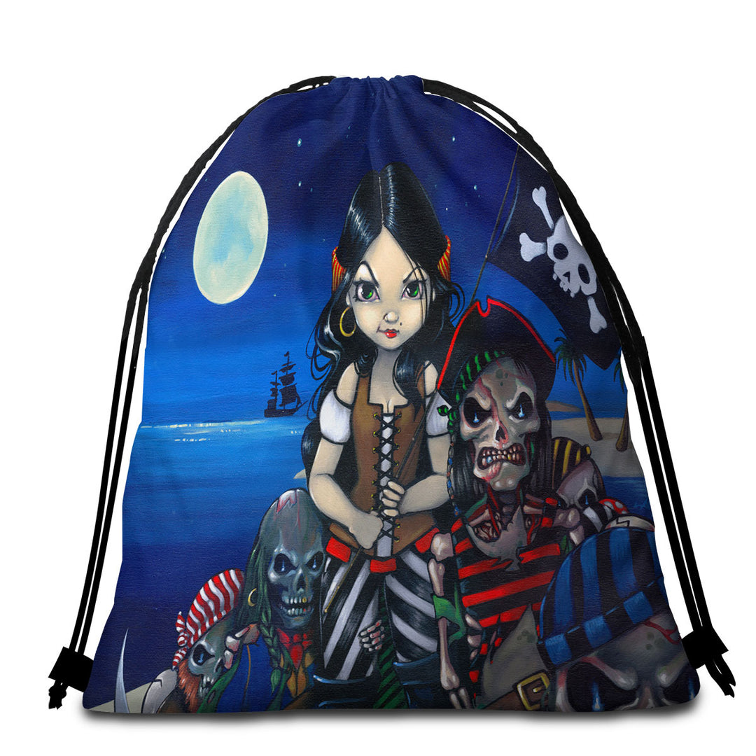 Cool Pirate Beach Towels of Sale Art Arrival of the Damned