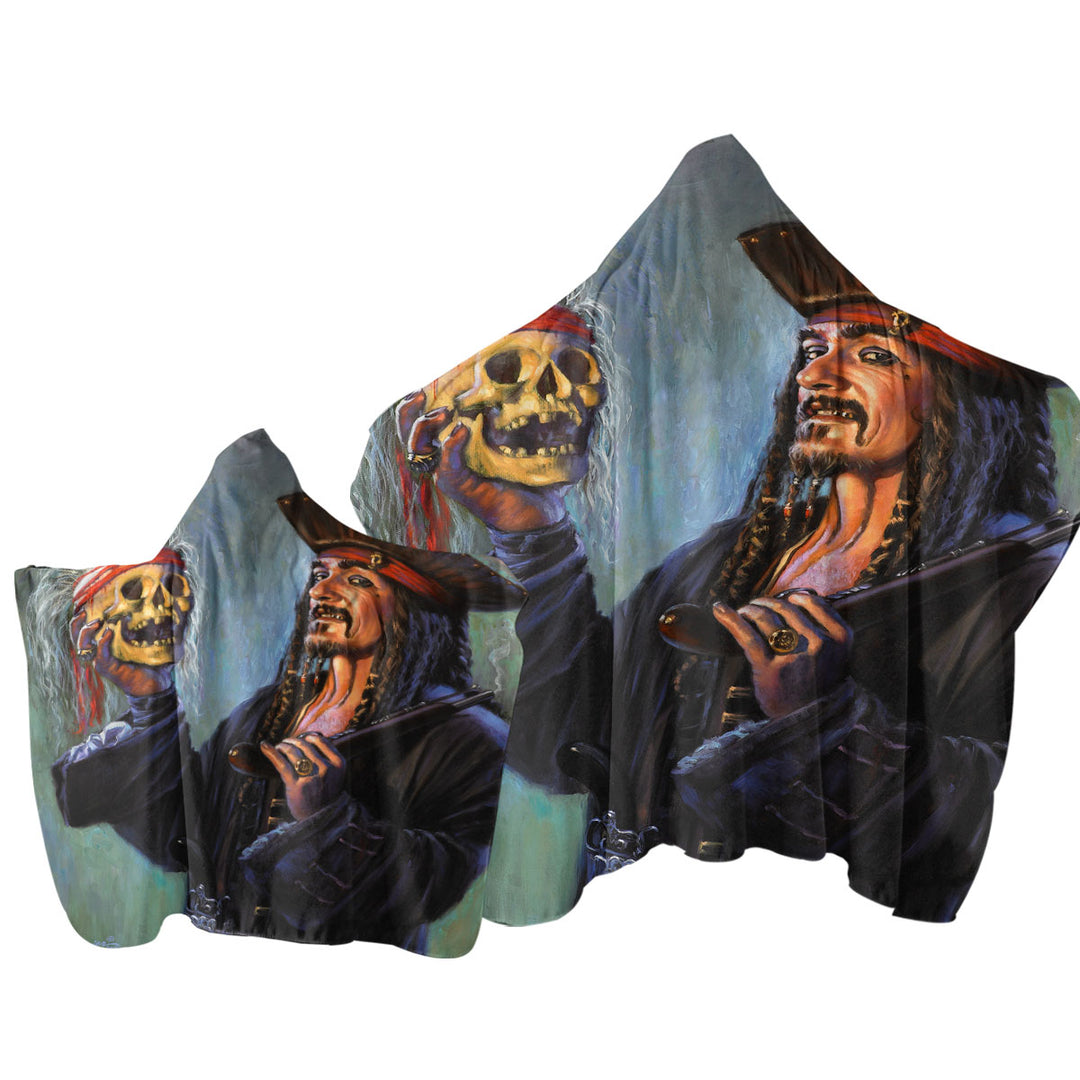 Cool Pirate Captain Painting Blackbeards Trophy Towel Hoodie