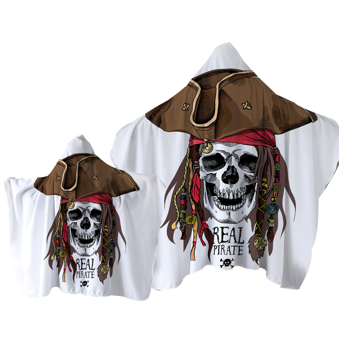 Cool Pirate Skull Towel Hoodie