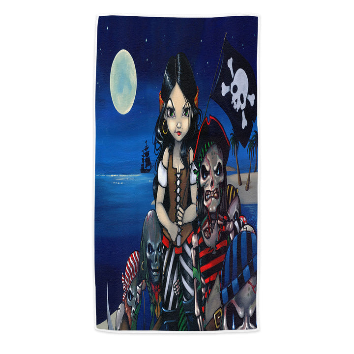 Cool Pirate Swims Towel Art Arrival of the Damned