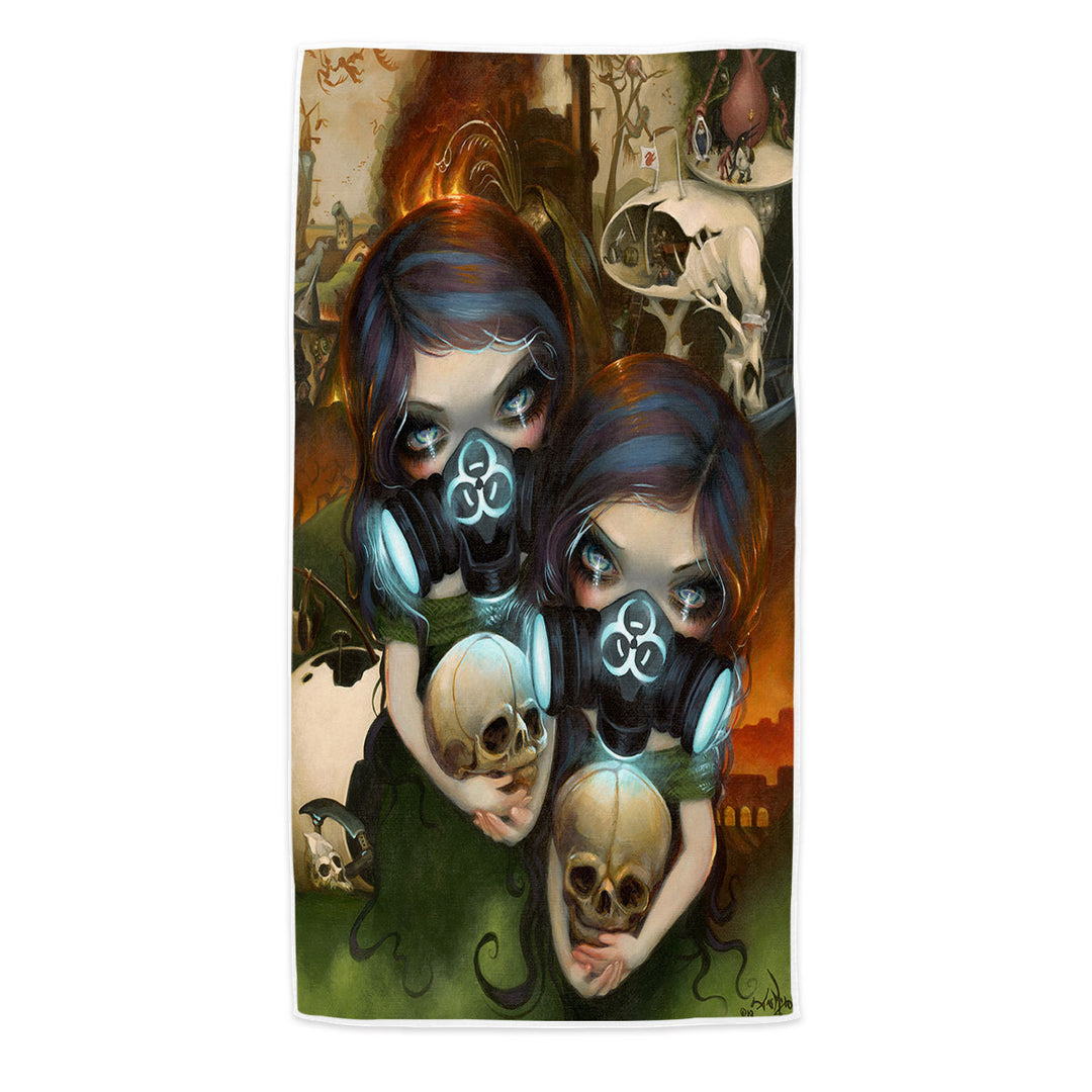 Cool Pool Towels Hazardous Beauties Post Apocalyptic Art Girls