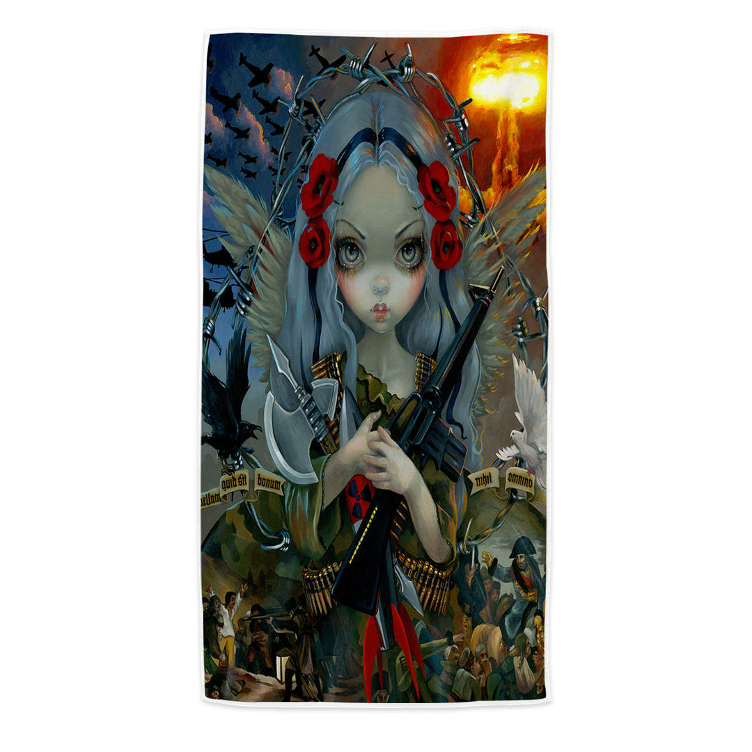 Cool Pool Towels History Art Unseelie Court War Beautiful Angel Girl