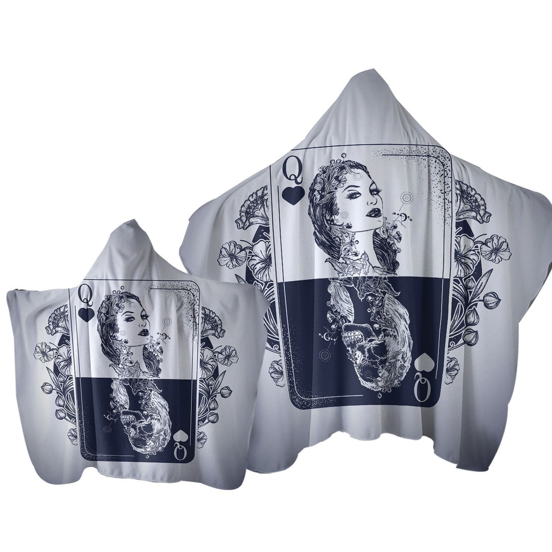 Cool Queen and Scary X ray Card Towel with Hood