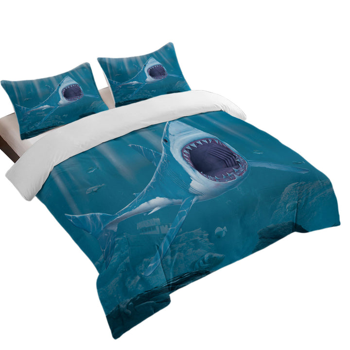 Cool Scary Marine life Art Shark Bite Daybed Covers Sets