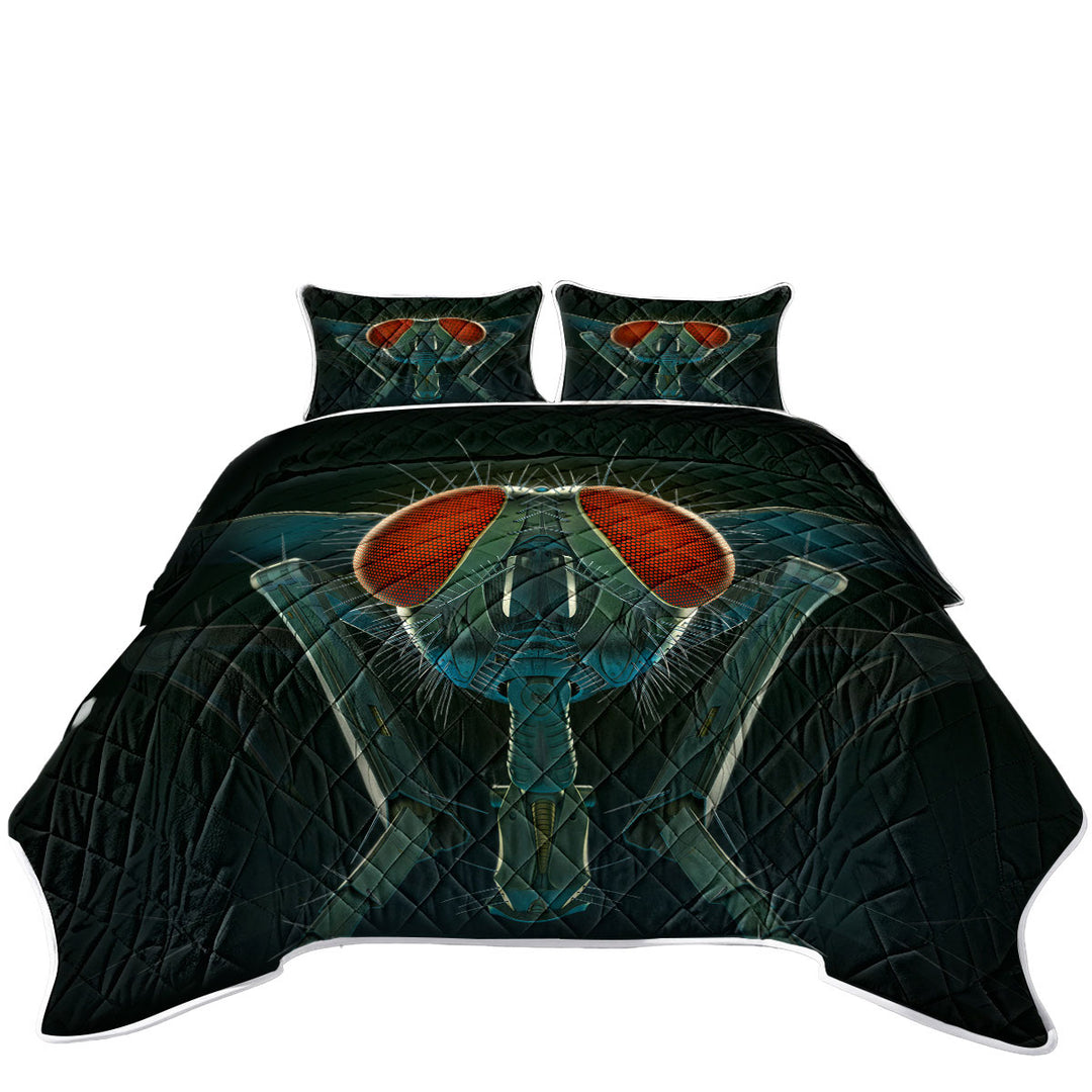 Cool Science Fiction Art Metal Fly Quilt