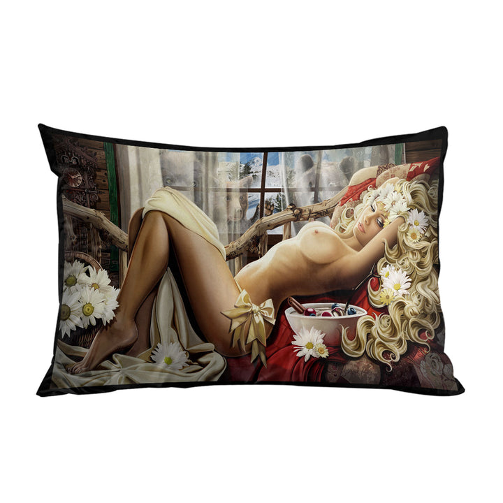 Cool Sexy Art Beautiful Woman Trying to Sleep Pillow Cases