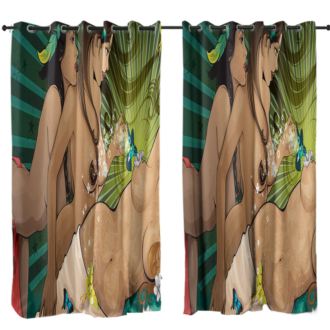 Cool Sexy Art for Mens Odalisque Curtains