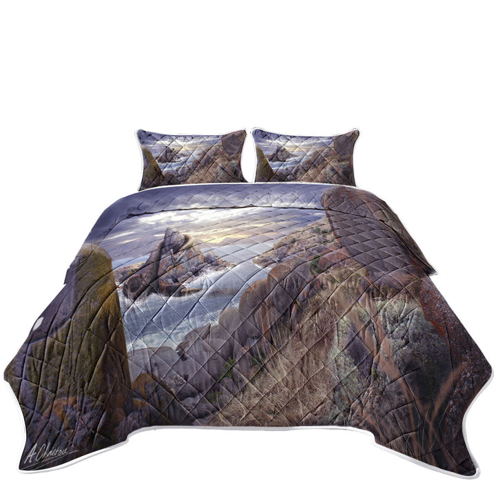 Cool Snake Dragon Monster on the Beach Coverlets