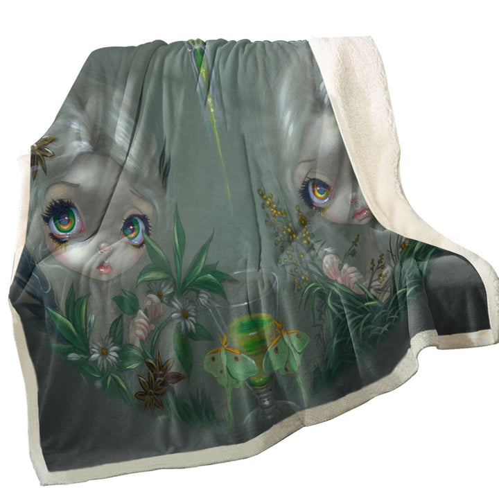 Cool Sofa Blankets Anise and Artemesia Two Absinthe Fairy Twin