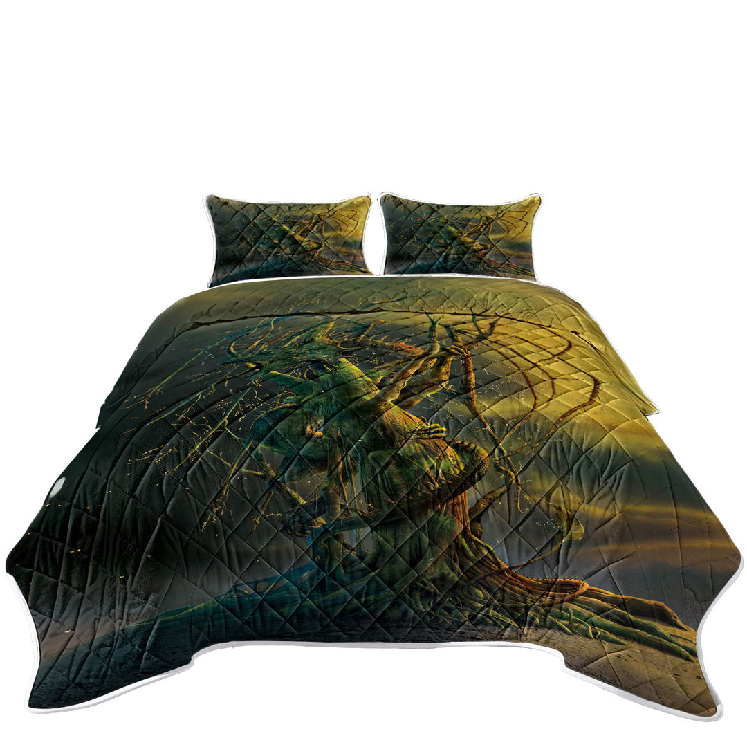 Cool Tree Dragon Art Fantasy Quilts