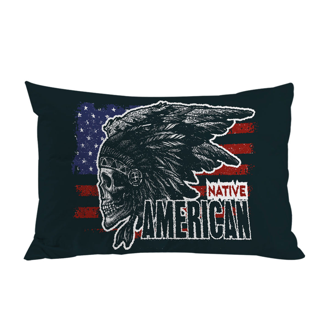 Cool USA Native American Chief Skull King Pillow Cases