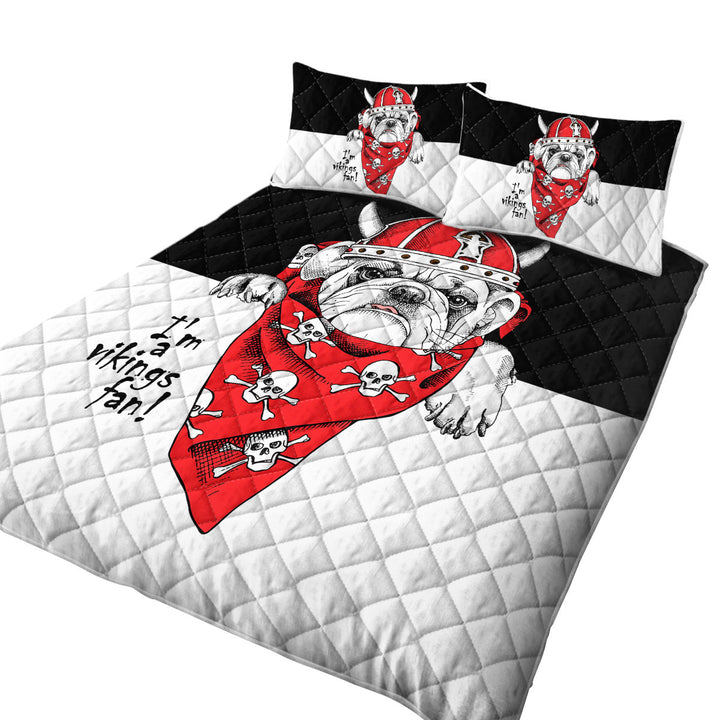 Cool Viking Tough Bulldog Quilt