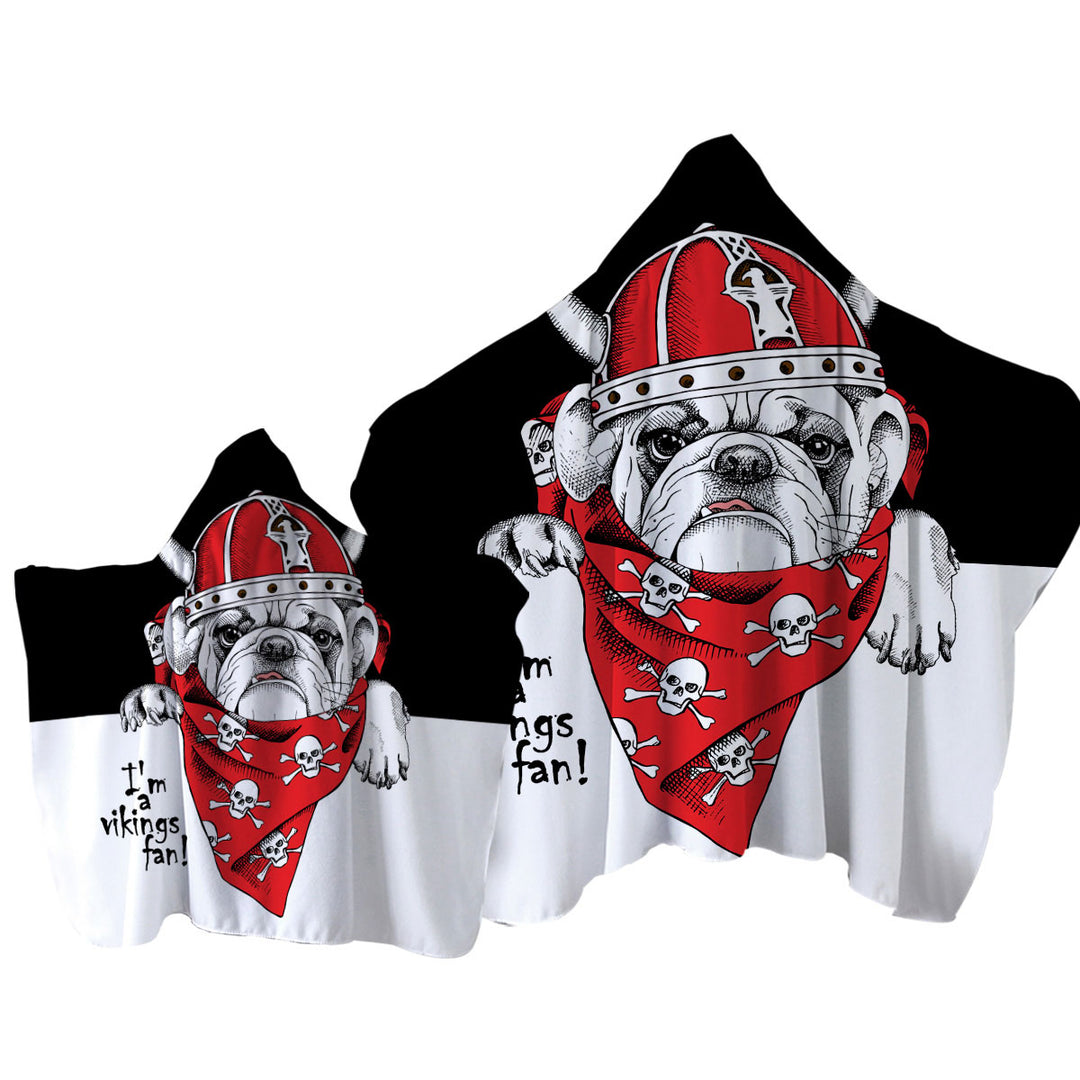 Cool Viking Tough Bulldog Towel Hoodie