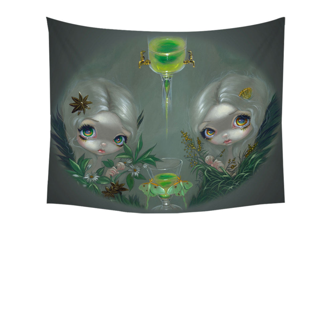 Cool Wall Decor Anise and Artemesia Two Absinthe Fairy Twin Tapestry