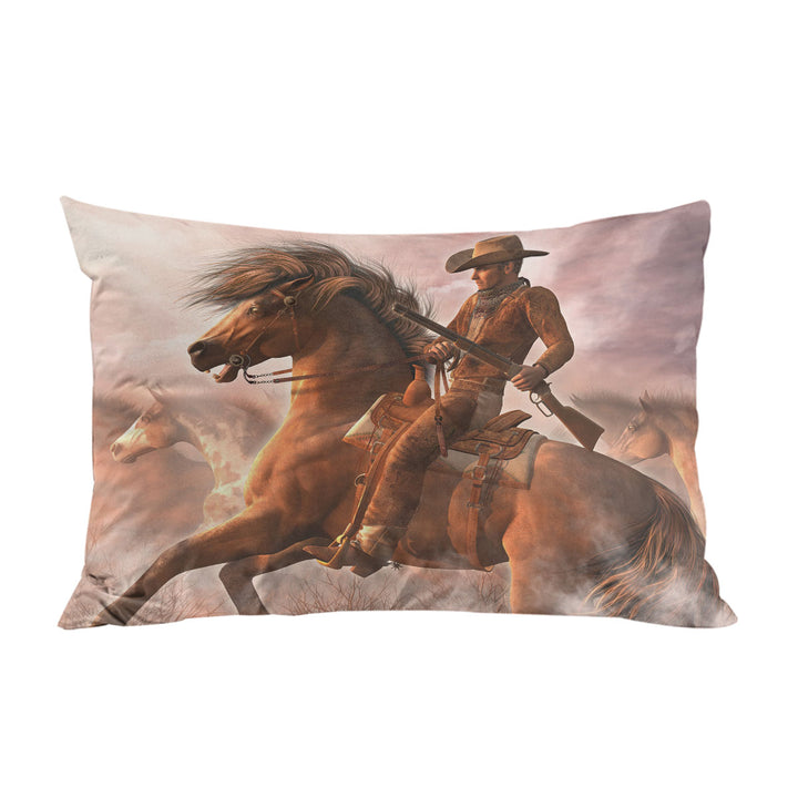 Cool Western Horse the Range Rider Pillowcase