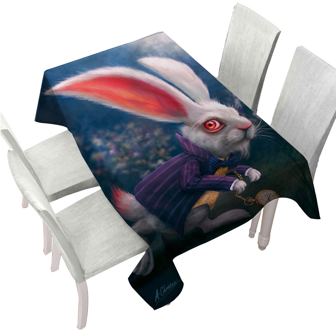 Cool Wonderland Art Rabbit Custom table Covers