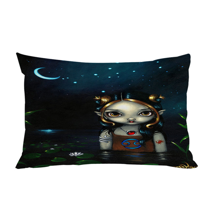 Cool Zodiac Art Cancer Night Girl Pillow Cases