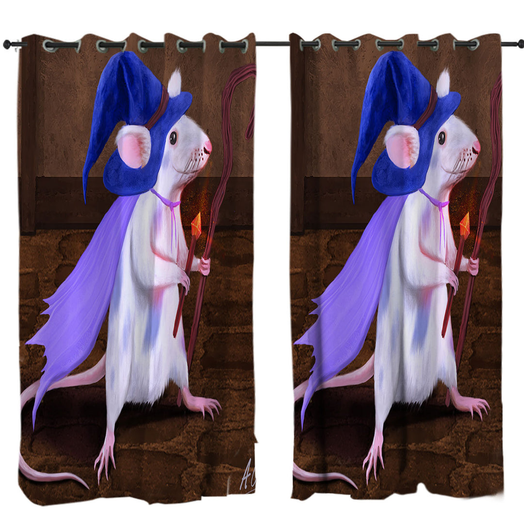 Cool and Cute Magus the Mouse Wizard Made to Measure Curtains