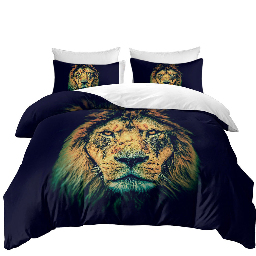 Cool and Fascinating Lion Portrait Duvet Covers