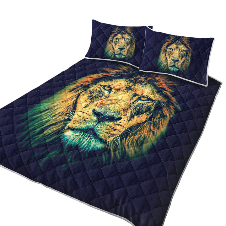 Cool and Fascinating Lion Portrait Quilt