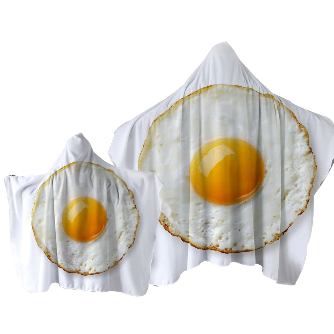 Cool and Funny Sunny Side Up Fried Egg Towel with Hood