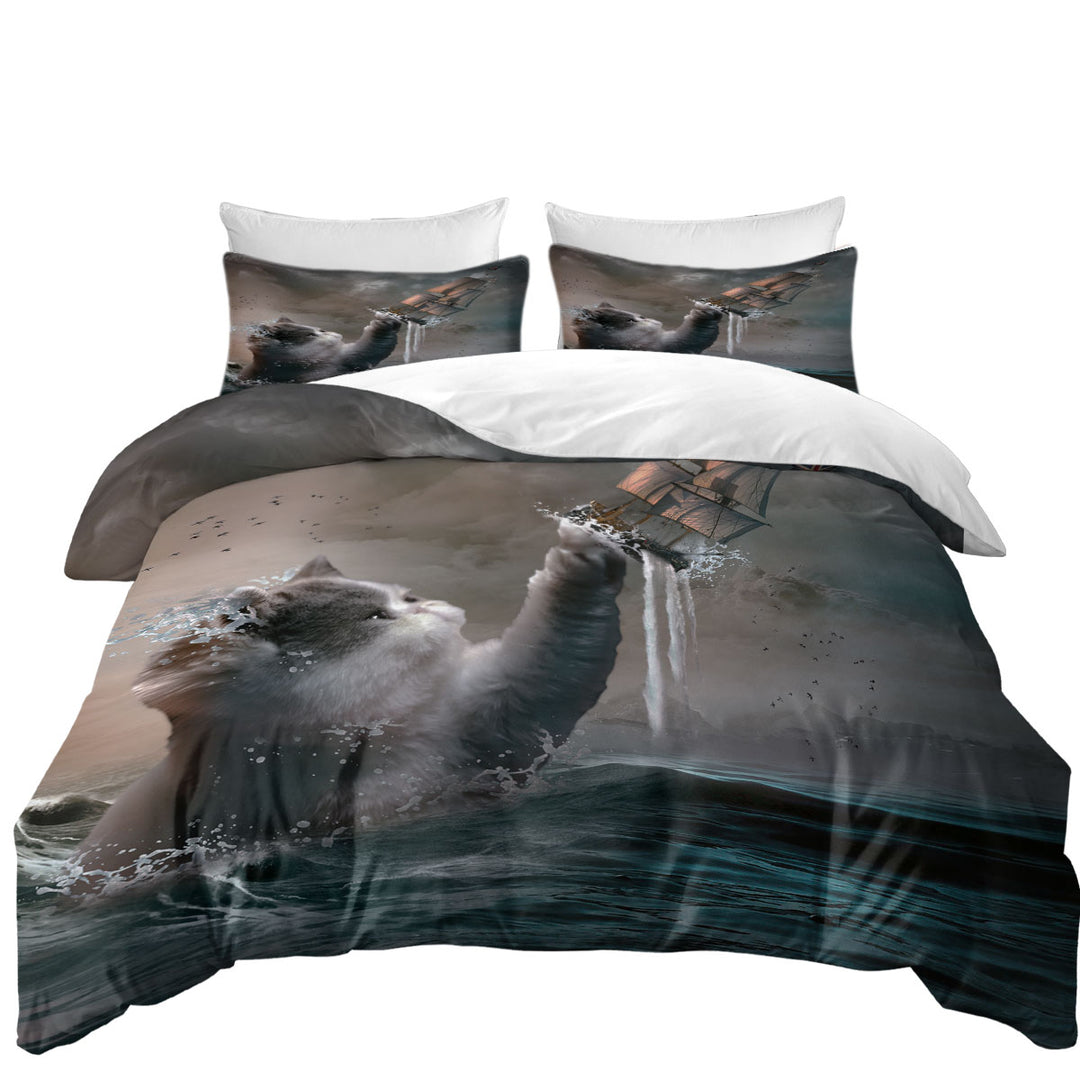 Cool and Hilarious Funny the Kraken Cat Coverlet