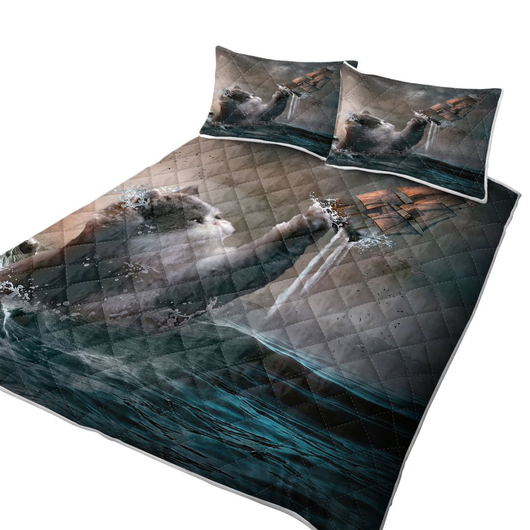 Cool and Hilarious Funny the Kraken Cat Coverlets