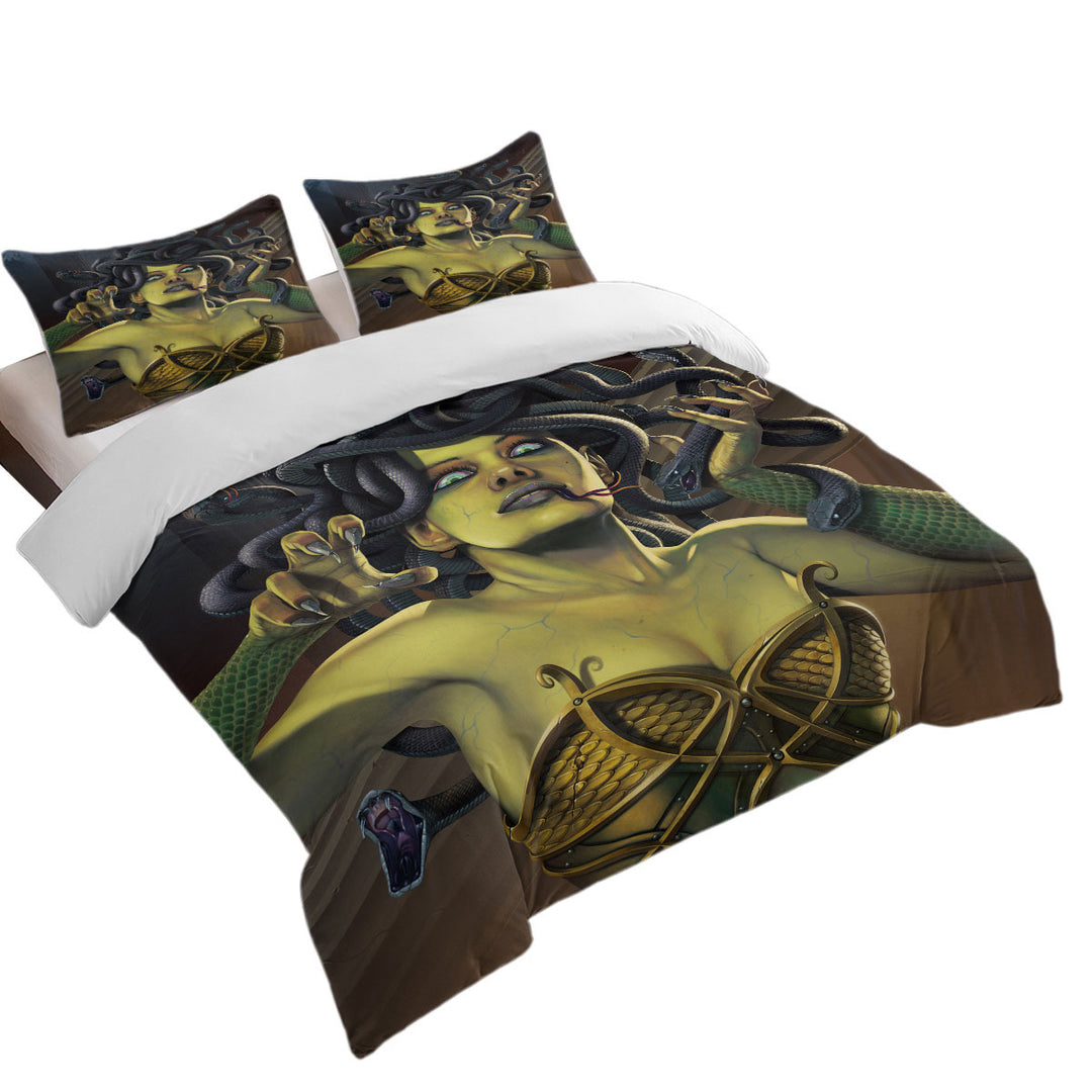 Cool and Scary Legendary Art Medusa Queen Size Duvet Cover