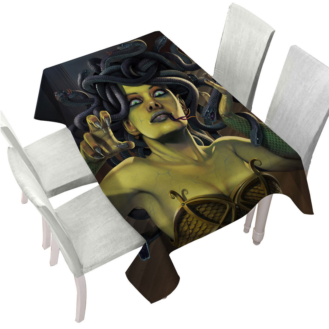 Cool and Scary Legendary Art Medusa Tablecloths