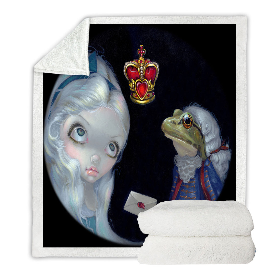 Couch Throws of Alice and the Frog Footman