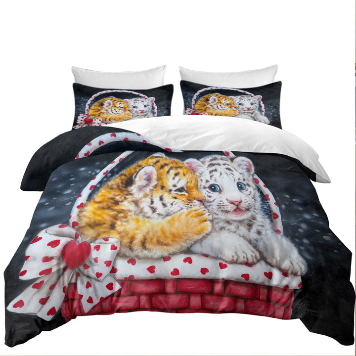 Coverlet with Adorable Animals Art for Kids Whisper Tiger Cub