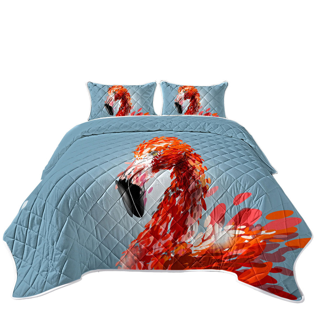 Coverlet with Artistic Flamingo