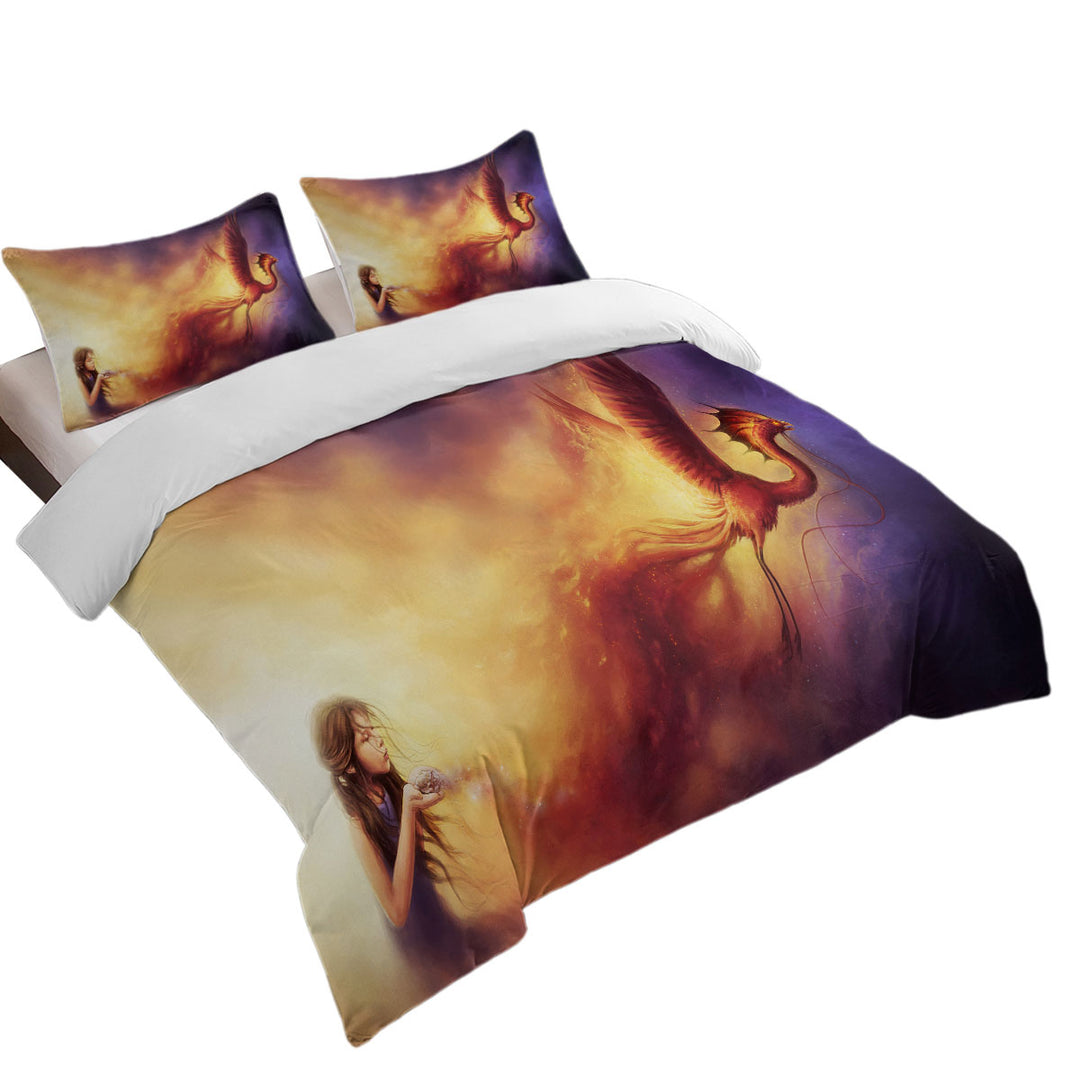 Coverlet with Cool Art Born from the Ashes Phoenix