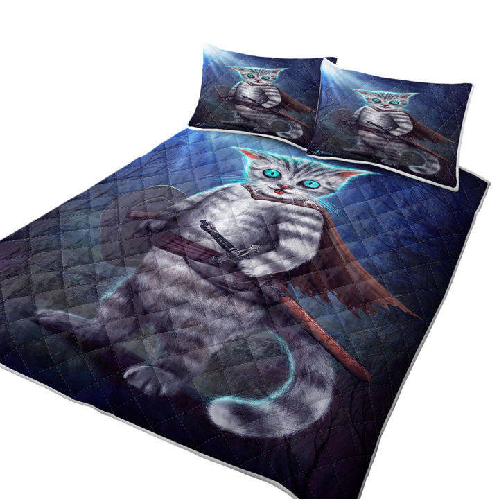 Coverlet with Cool Blue Eyed Dagar the Cat