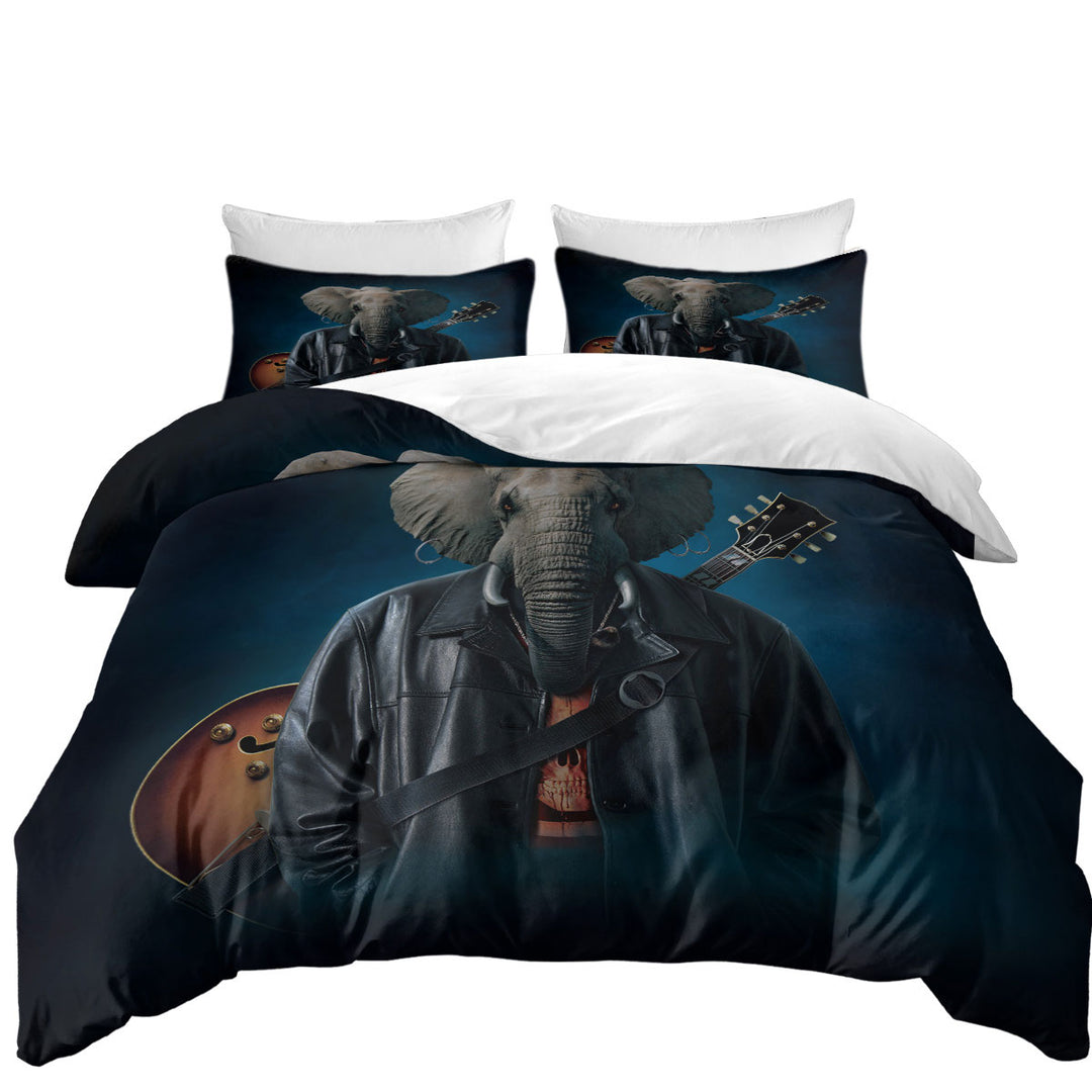 Coverlet with Cool Funny Art Elephice Cooper Elephant