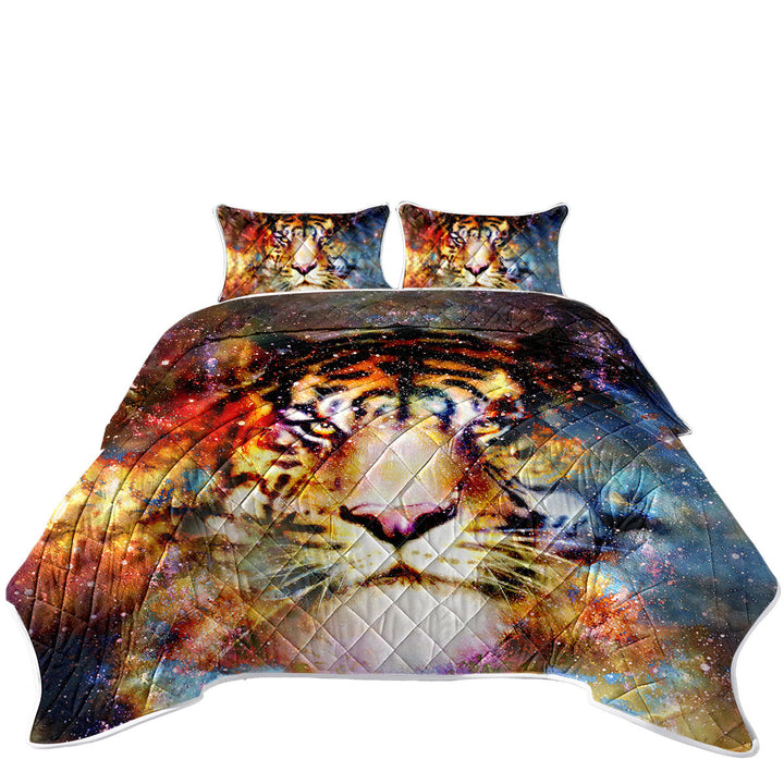 Coverlet with Cool Space Tiger