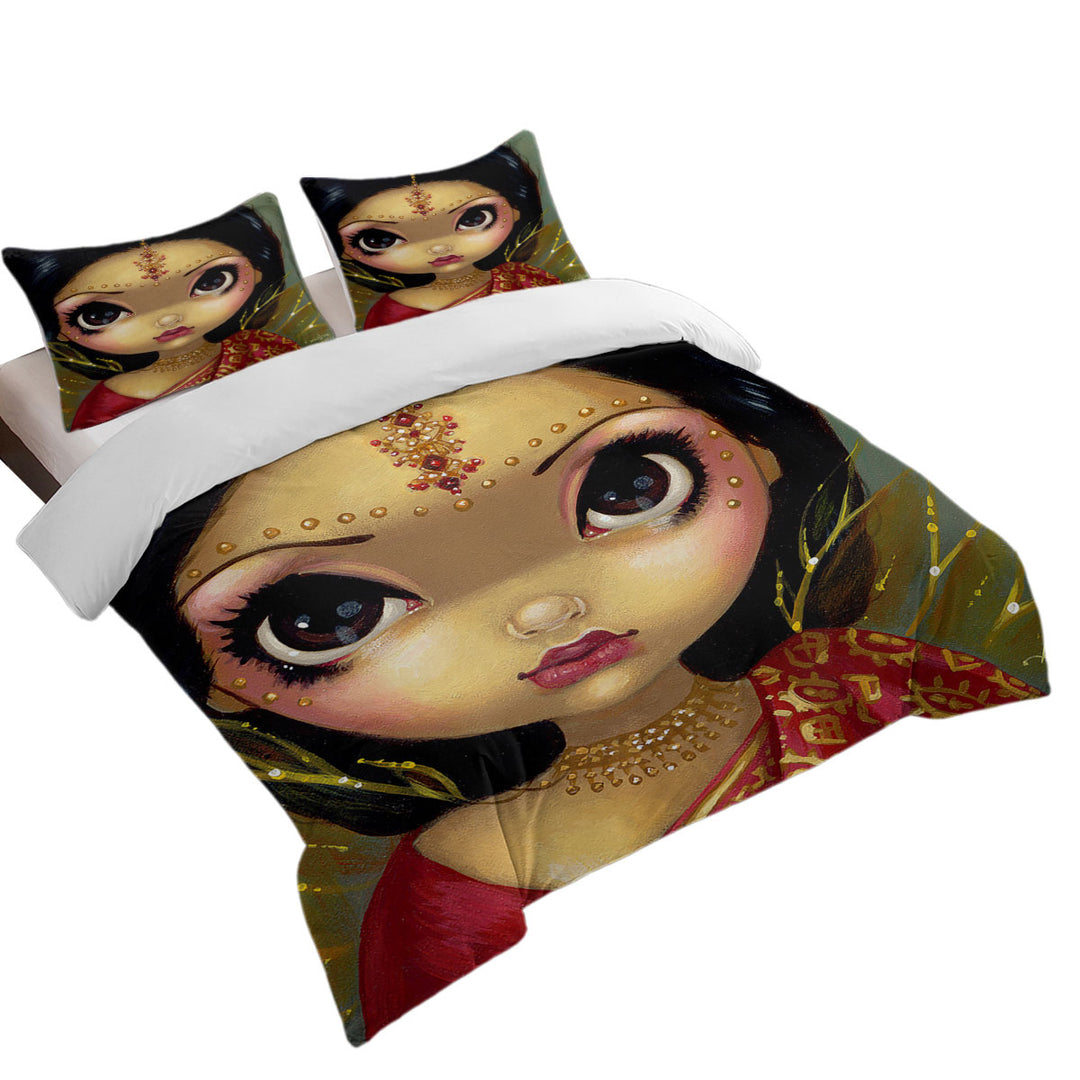 Coverlet with Faces of Faery _108 Beautiful Indian Princess Girl